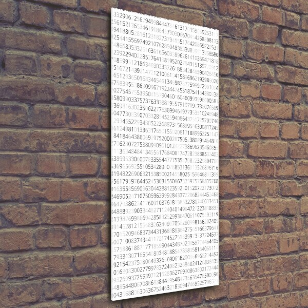 Quadro in vetro verticale Codice binario