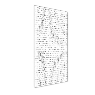 Quadro in vetro verticale Codice binario