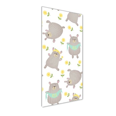 Quadro di vetro verticale Piccoli orsi