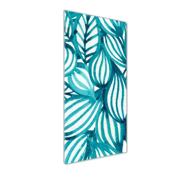 Quadro vetro verticale Foglie