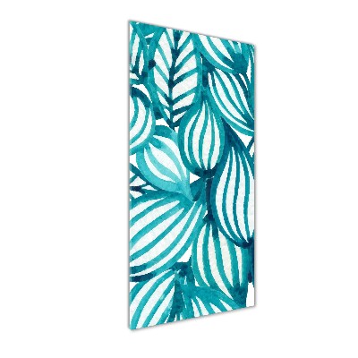 Quadro vetro verticale Foglie