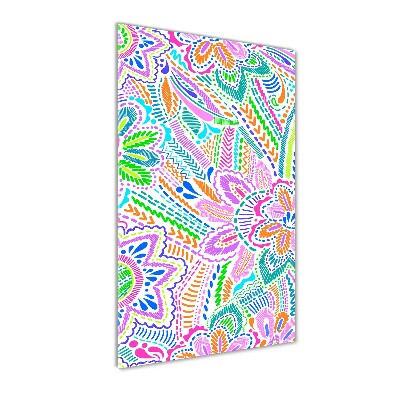 Quadro in vetro verticale Motivo floreale