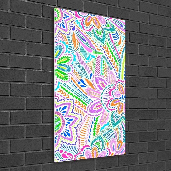 Quadro in vetro verticale Motivo floreale