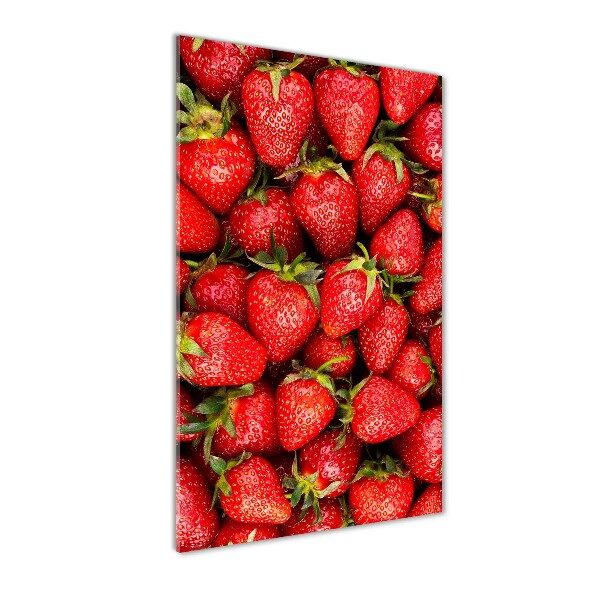 Quadro vetro verticale Fragole
