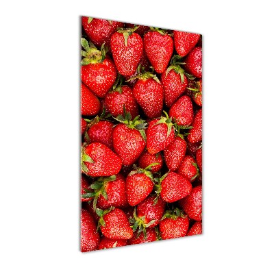 Quadro vetro verticale Fragole