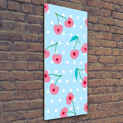Quadro stampa su vetro verticale Ciliegie