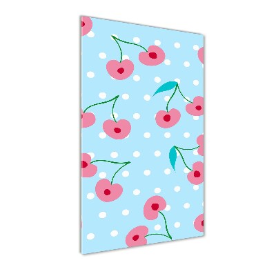 Quadro stampa su vetro verticale Ciliegie