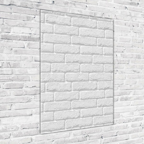 Quadro di vetro verticale Muro di mattoni