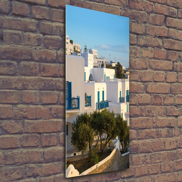 Quadro di vetro verticale Mykonos, Grecia