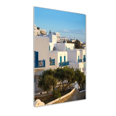Quadro di vetro verticale Mykonos, Grecia