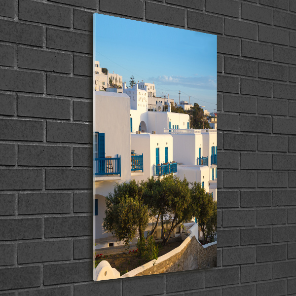 Quadro di vetro verticale Mykonos, Grecia
