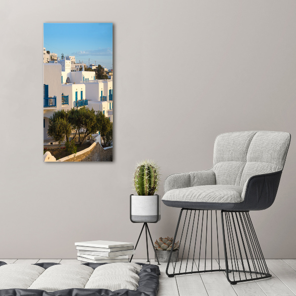 Quadro di vetro verticale Mykonos, Grecia