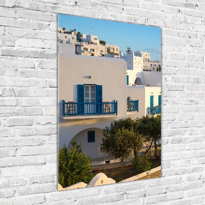 Quadro di vetro verticale Mykonos, Grecia