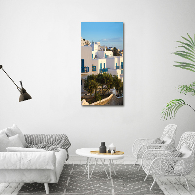 Quadro di vetro verticale Mykonos, Grecia