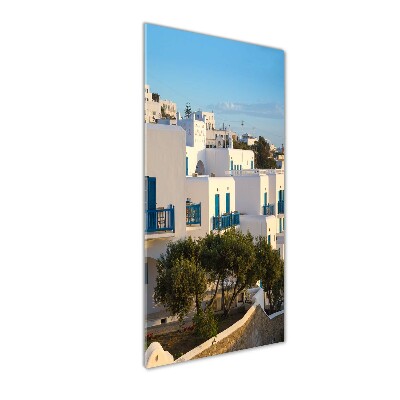 Quadro di vetro verticale Mykonos, Grecia