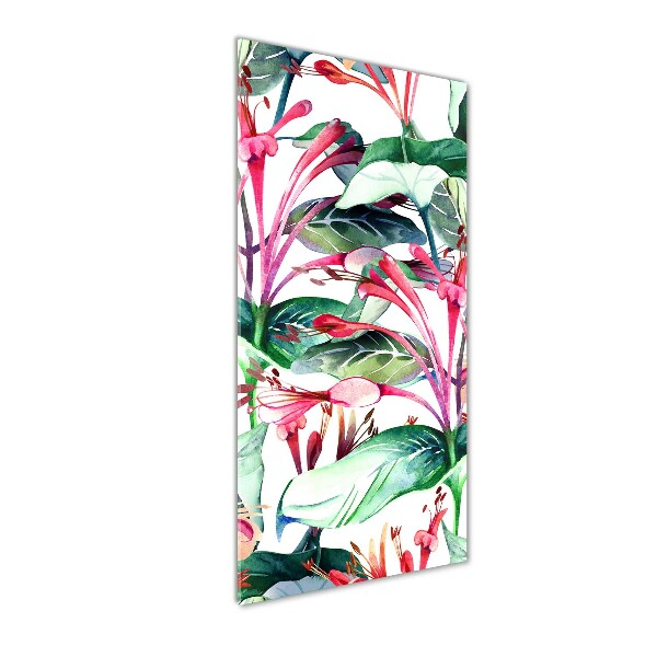 Quadro di vetro verticale Caprifoglio