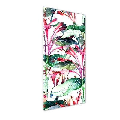 Quadro di vetro verticale Caprifoglio