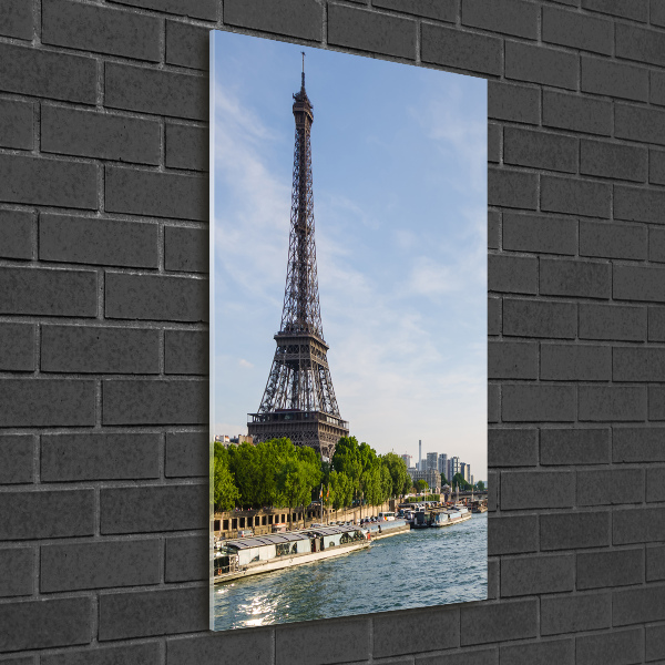 Quadro vetro verticale Torre Eiffel Parigi