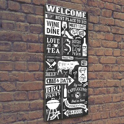 Quadro vetro verticale Ristorante