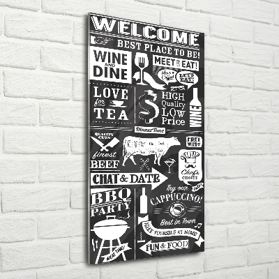 Quadro vetro verticale Ristorante