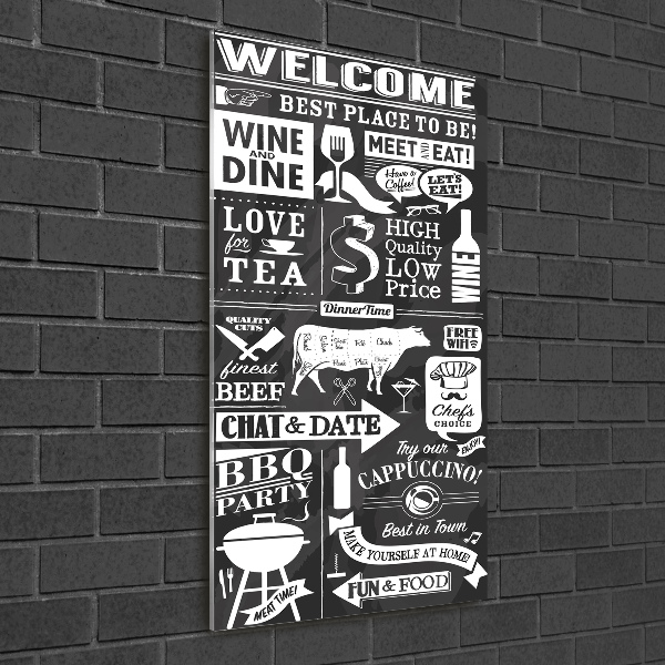 Quadro vetro verticale Ristorante