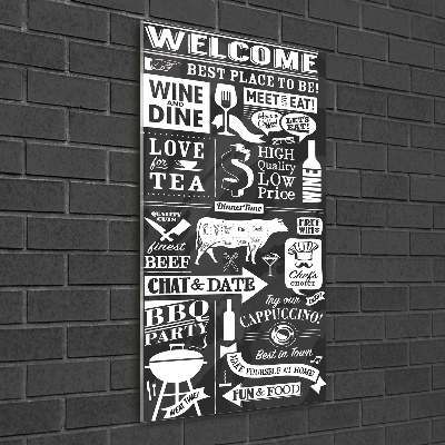 Quadro vetro verticale Ristorante