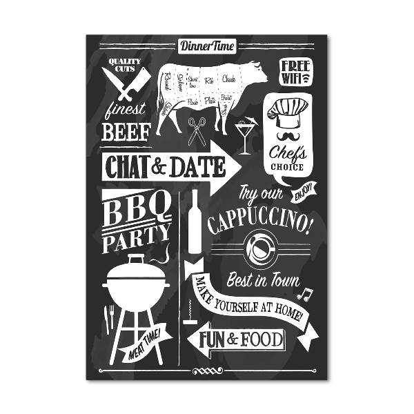 Quadro vetro verticale Ristorante