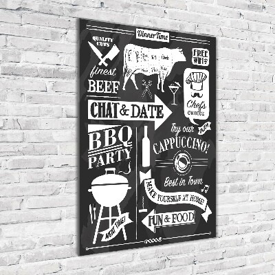 Quadro vetro verticale Ristorante