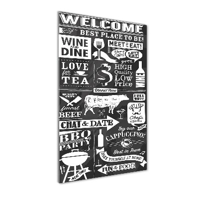 Quadro vetro verticale Ristorante