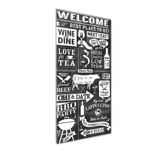 Quadro vetro verticale Ristorante