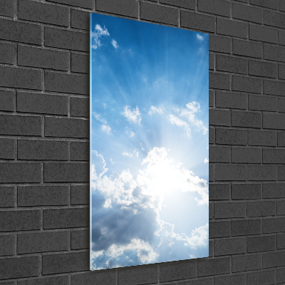 Quadro vetro verticale Nuvole nel cielo