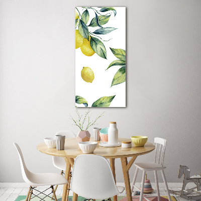 Quadro in vetro verticale Limoni
