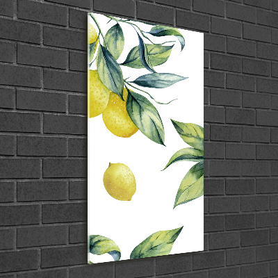 Quadro in vetro verticale Limoni