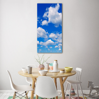 Quadro in vetro verticale Nuvole nel cielo