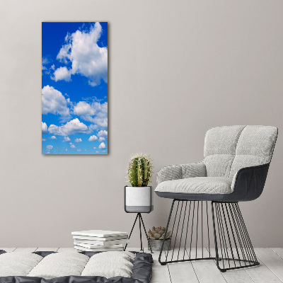 Quadro in vetro verticale Nuvole nel cielo