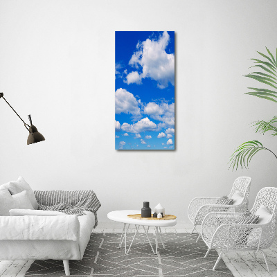 Quadro in vetro verticale Nuvole nel cielo