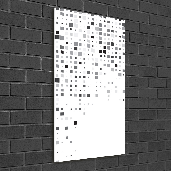 Quadro di vetro verticale Quadrati di astrazione