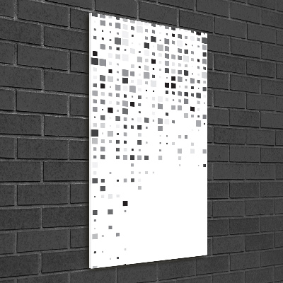 Quadro di vetro verticale Quadrati di astrazione