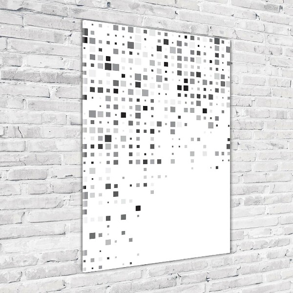 Quadro di vetro verticale Quadrati di astrazione