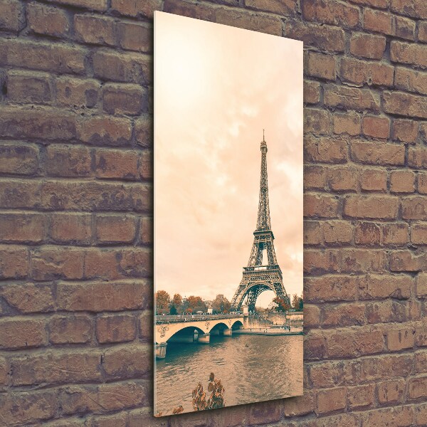 Quadro di vetro verticale Torre Eiffel Parigi