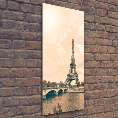 Quadro di vetro verticale Torre Eiffel Parigi