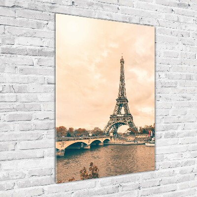 Quadro di vetro verticale Torre Eiffel Parigi