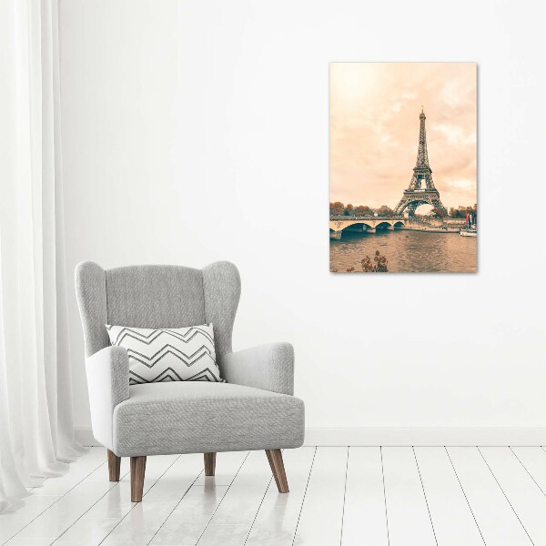 Quadro di vetro verticale Torre Eiffel Parigi
