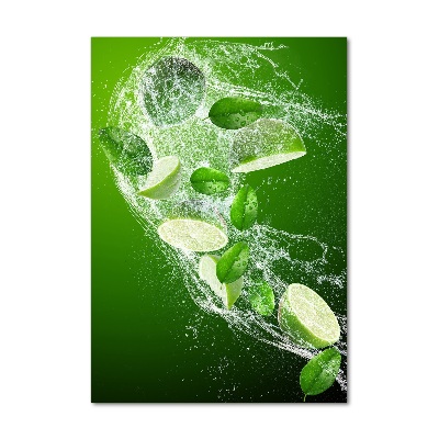 Quadro stampa su vetro verticale Lime