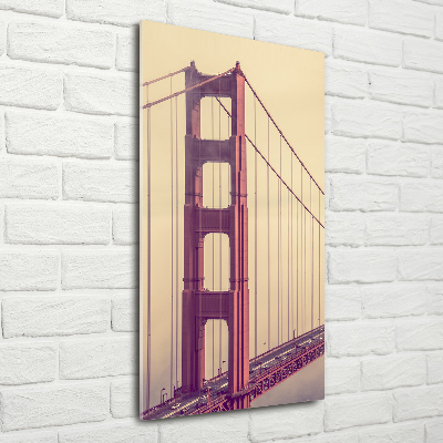 Quadro in vetro verticale Ponte di San Francisco