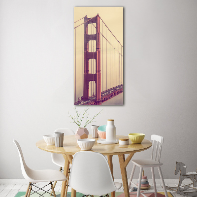 Quadro in vetro verticale Ponte di San Francisco