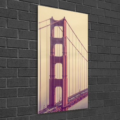 Quadro in vetro verticale Ponte di San Francisco