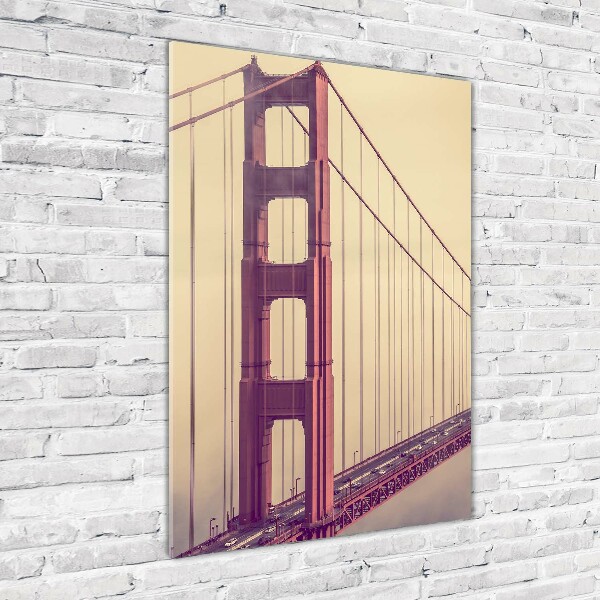 Quadro in vetro verticale Ponte di San Francisco
