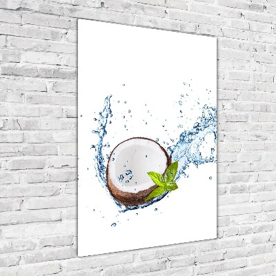 Quadro vetro verticale Noce di cocco