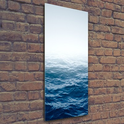 Quadro di vetro verticale Onde del mare